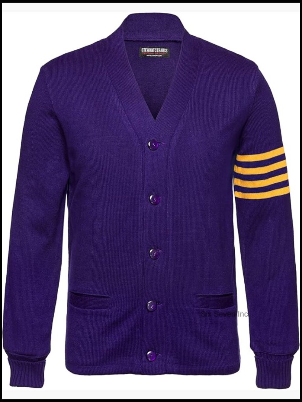 Unisex Varsity Letter Cardigan Sweater, 100% Acrylic Knit, Button Front,